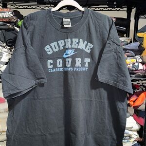 Vintage Nike Supreme Courts Black Shirt Size Xxl